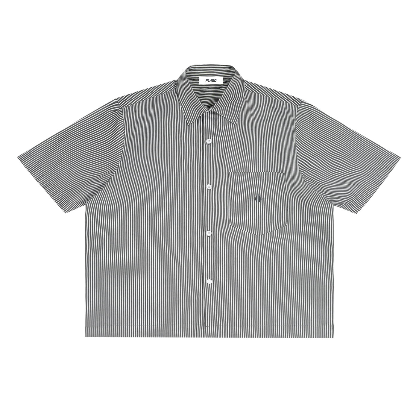 FL450 Oversized Vertical Stripe Boxy Shirt