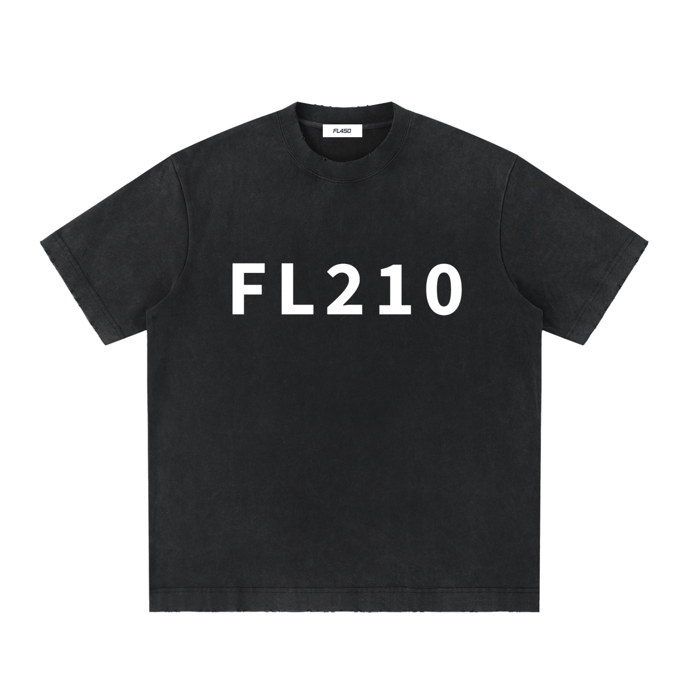 FL210 Heavyweight Vintage Washed Frayed T Shirt