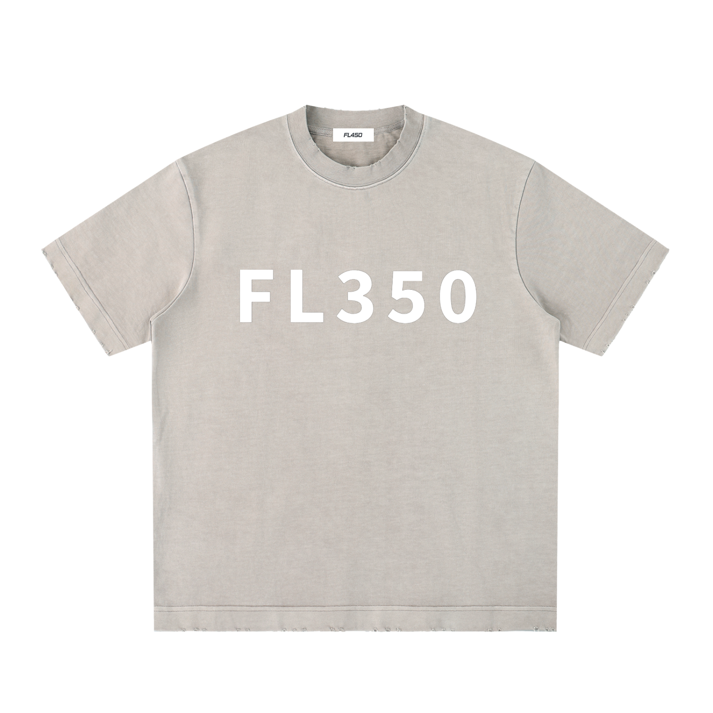 FL350 Heavyweight Vintage Washed Frayed T Shirt