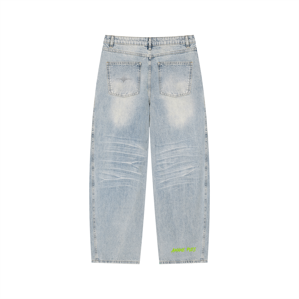 FL450 Men’s Enzyme Wash Wide Leg Jeans - Amame Pues