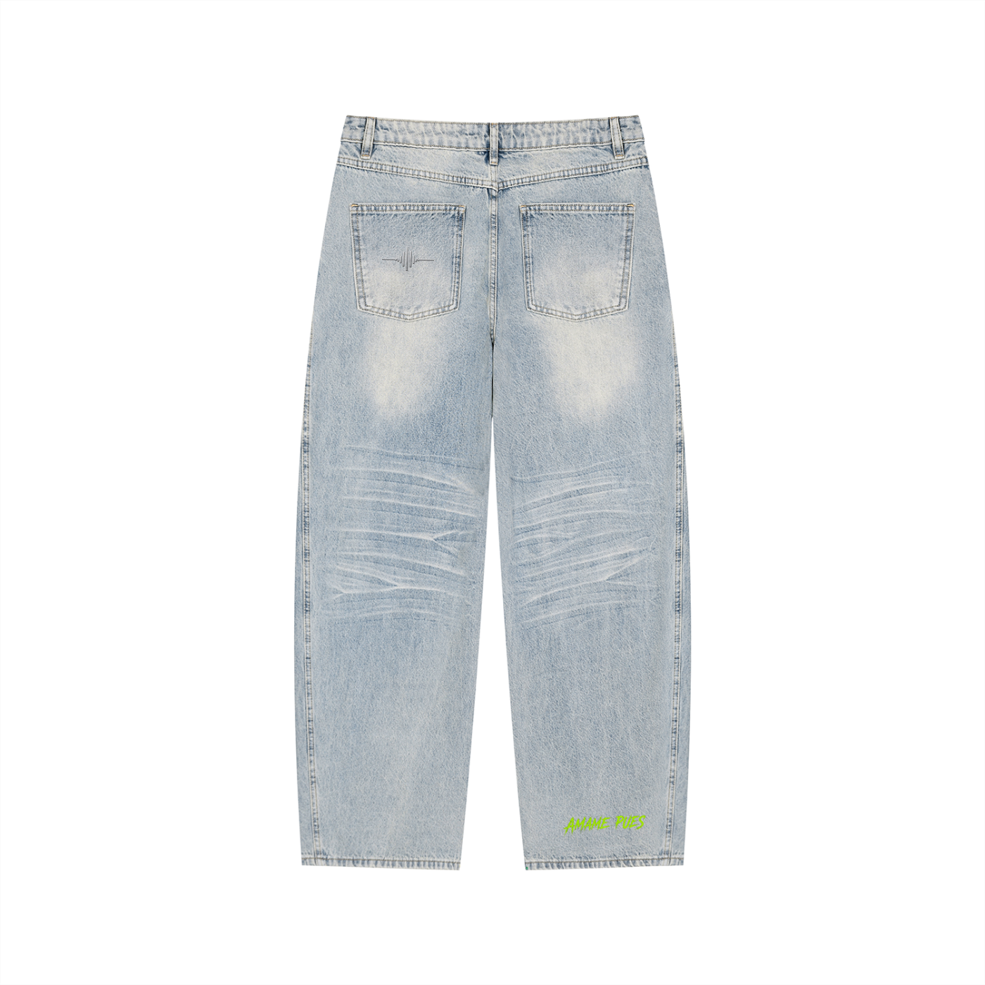FL450 Men’s Enzyme Wash Wide Leg Jeans - Amame Pues