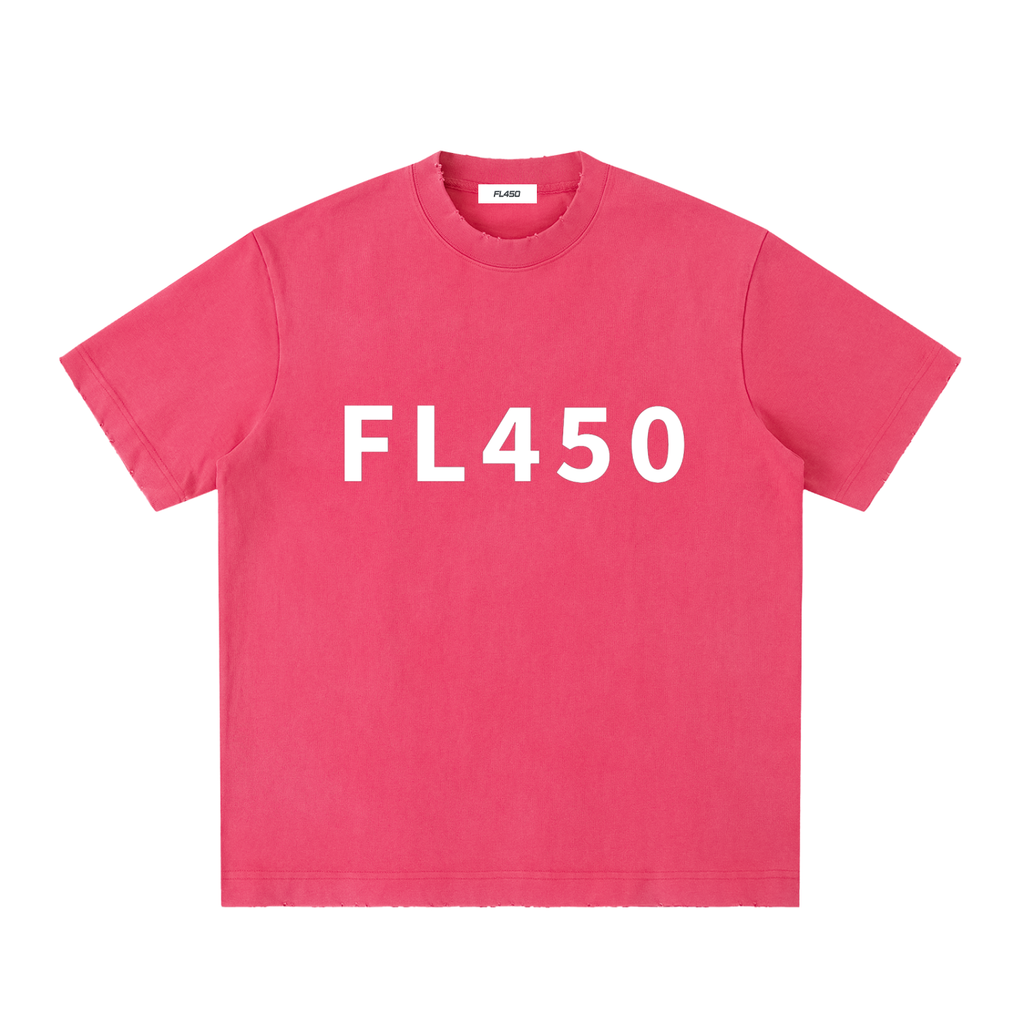 FL450 Heavyweight Vintage Washed Frayed T Shirt