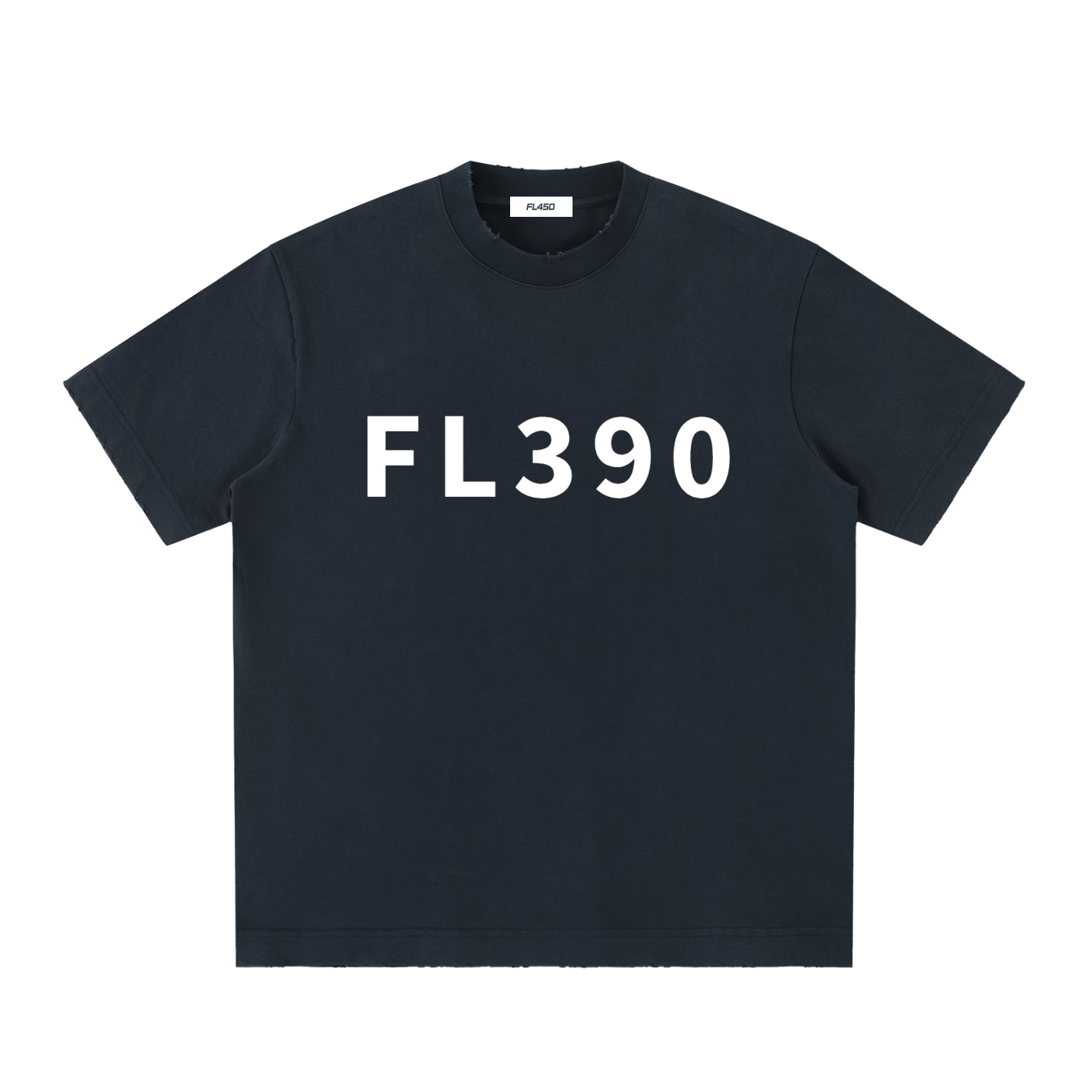 FL390 Heavyweight Vintage Washed Frayed T Shirt