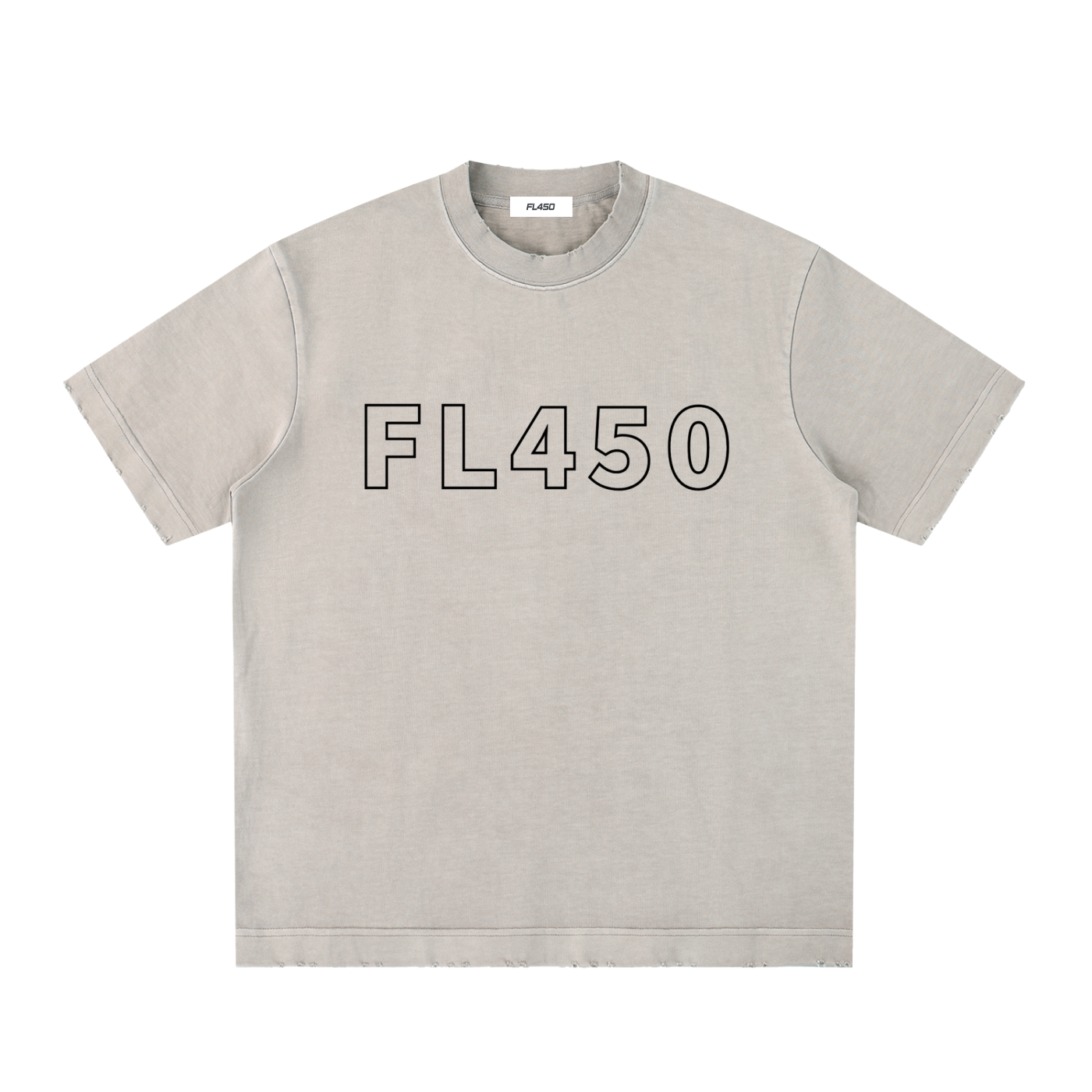 FL450 Heavyweight Vintage Washed Frayed T Shirt