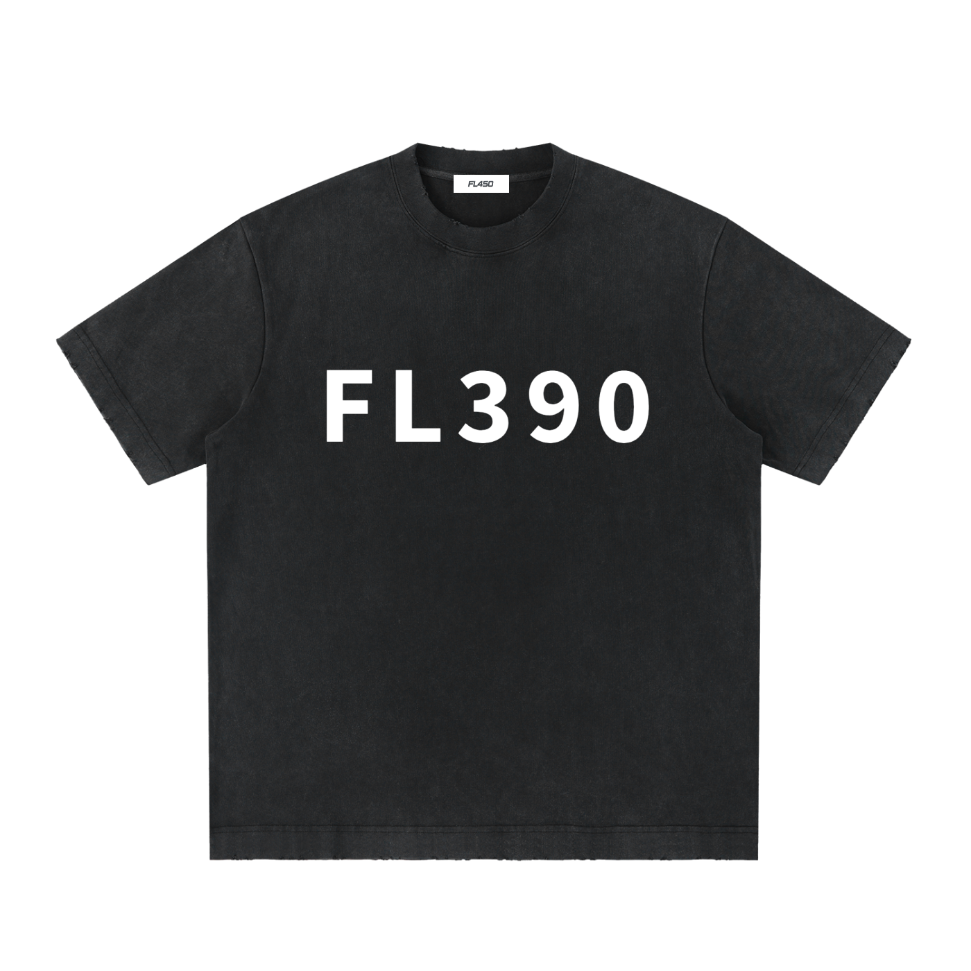 FL390 Heavyweight Vintage Washed Frayed T Shirt