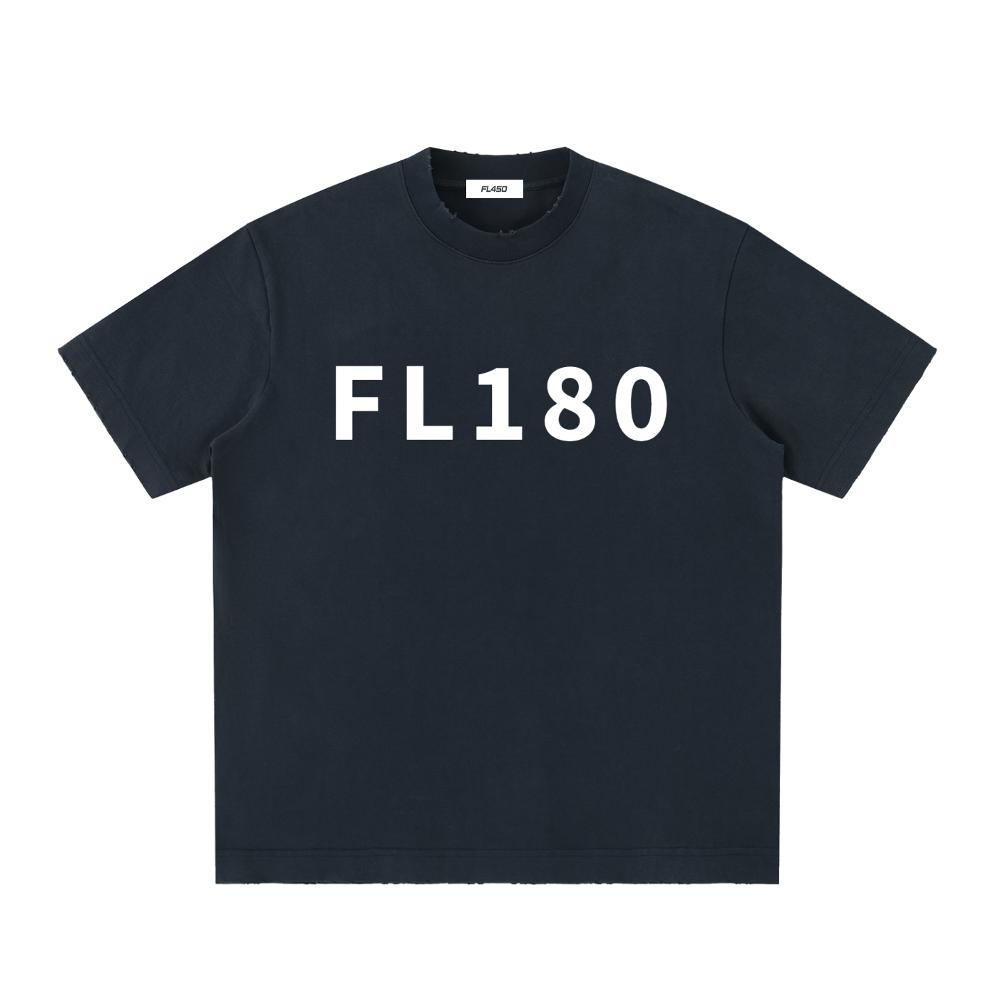 FL180 Heavyweight Vintage Washed Frayed T Shirt