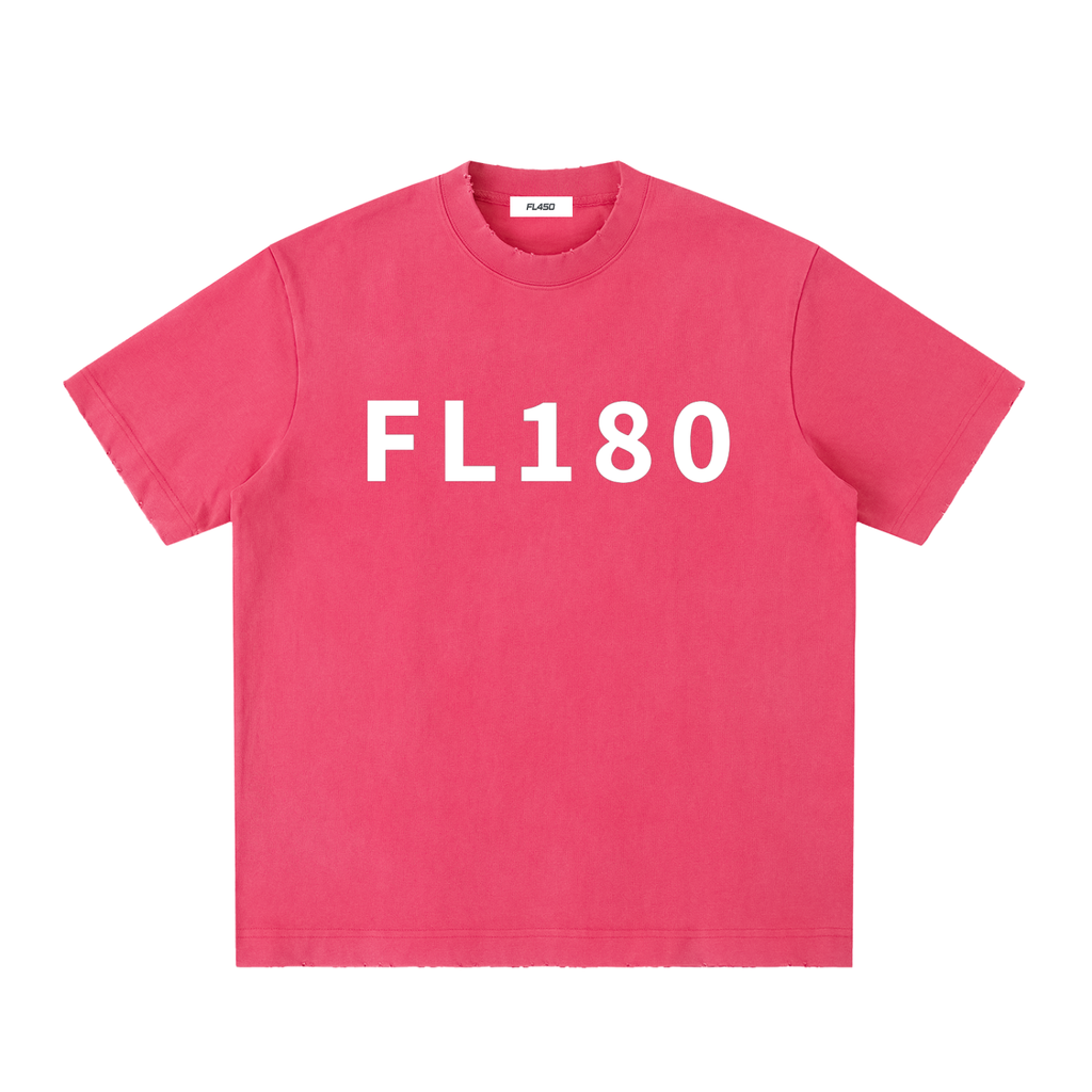 FL180 Heavyweight Vintage Washed Frayed T Shirt