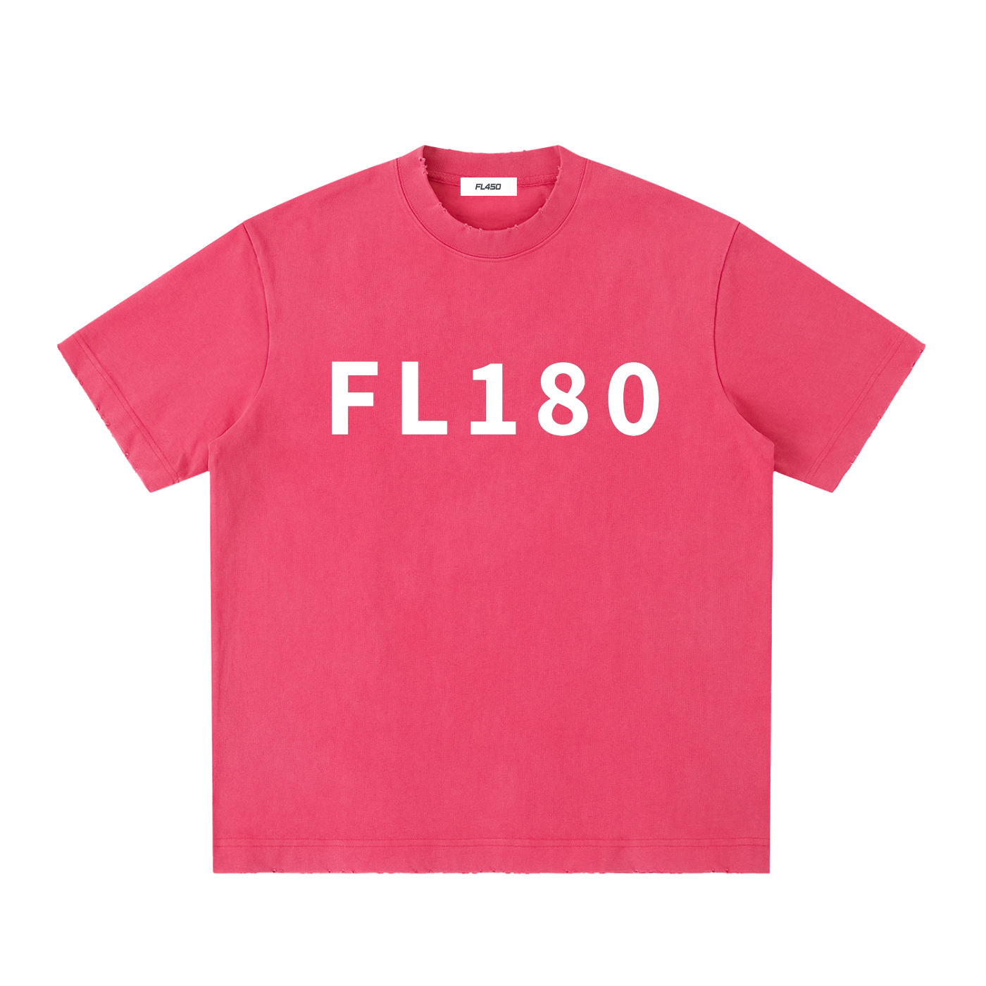 FL180 Heavyweight Vintage Washed Frayed T Shirt