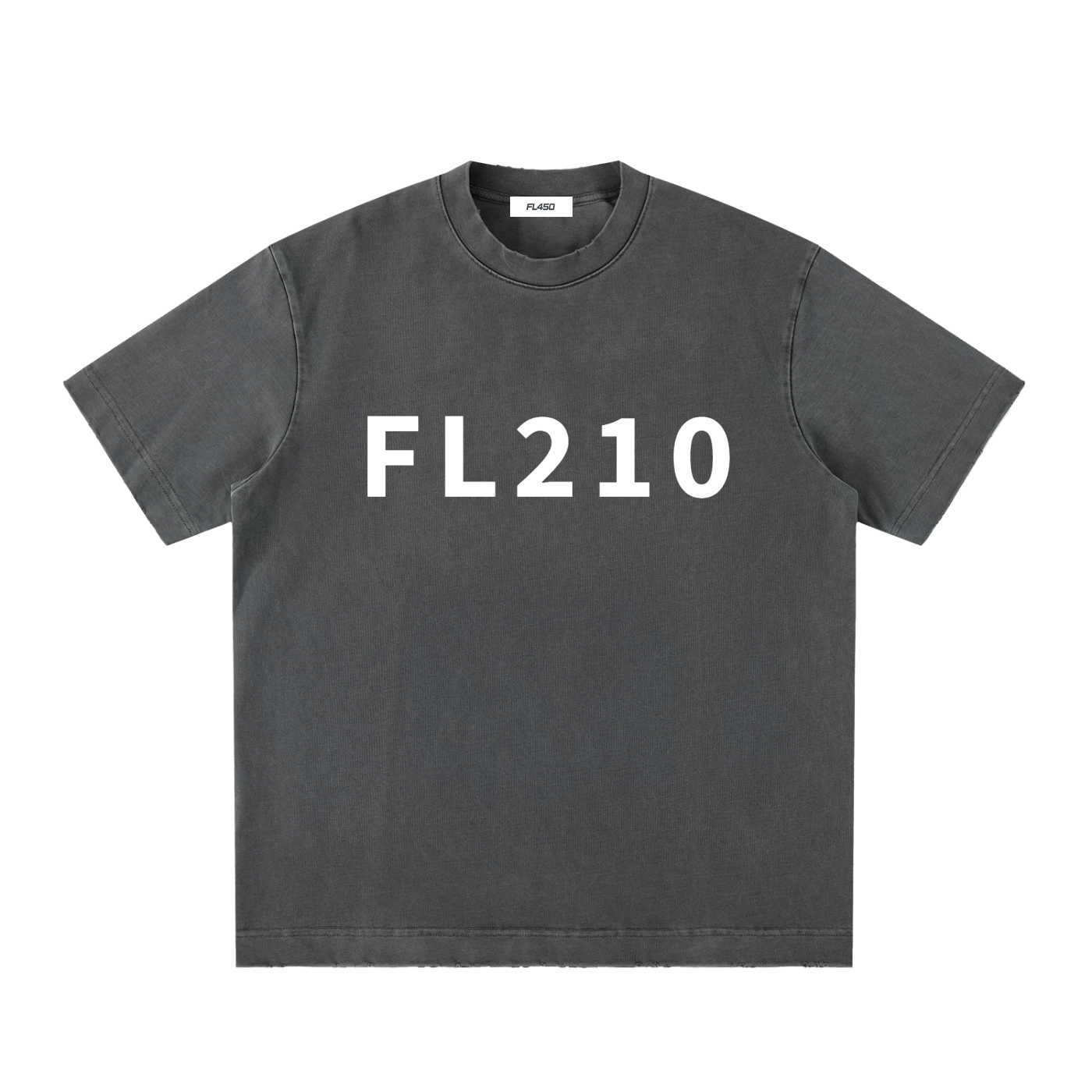 FL210 Heavyweight Vintage Washed Frayed T Shirt