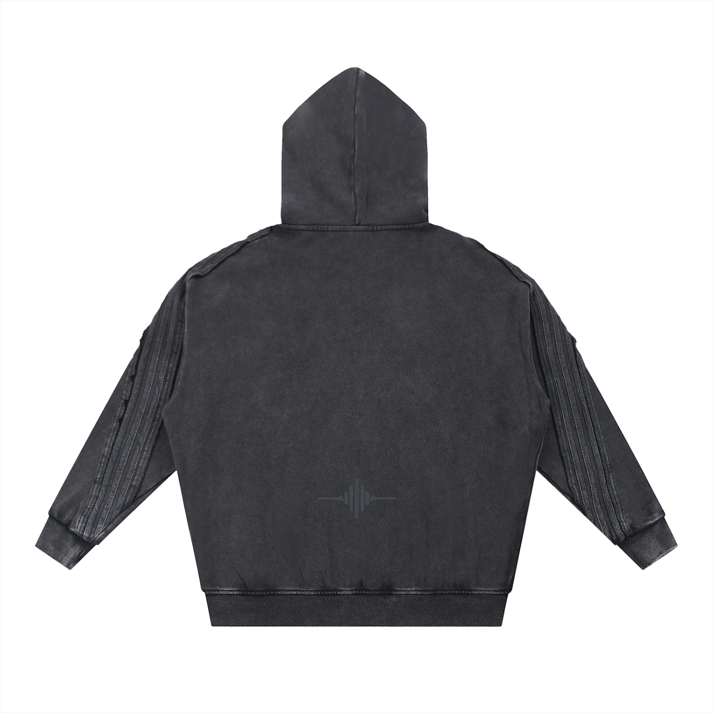 FL450 Snow Washed Tape Raw Edge Zip Hoodie