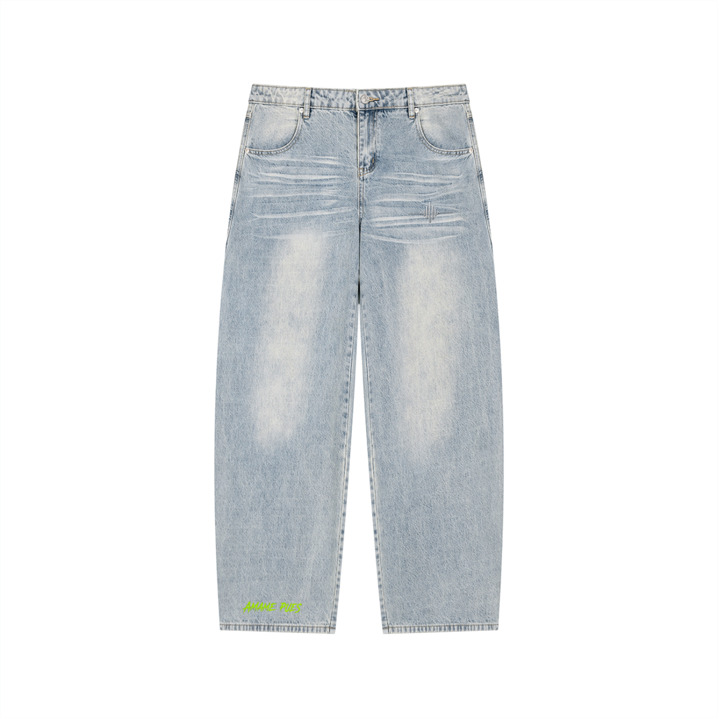 FL450 Men’s Enzyme Wash Wide Leg Jeans - Amame Pues