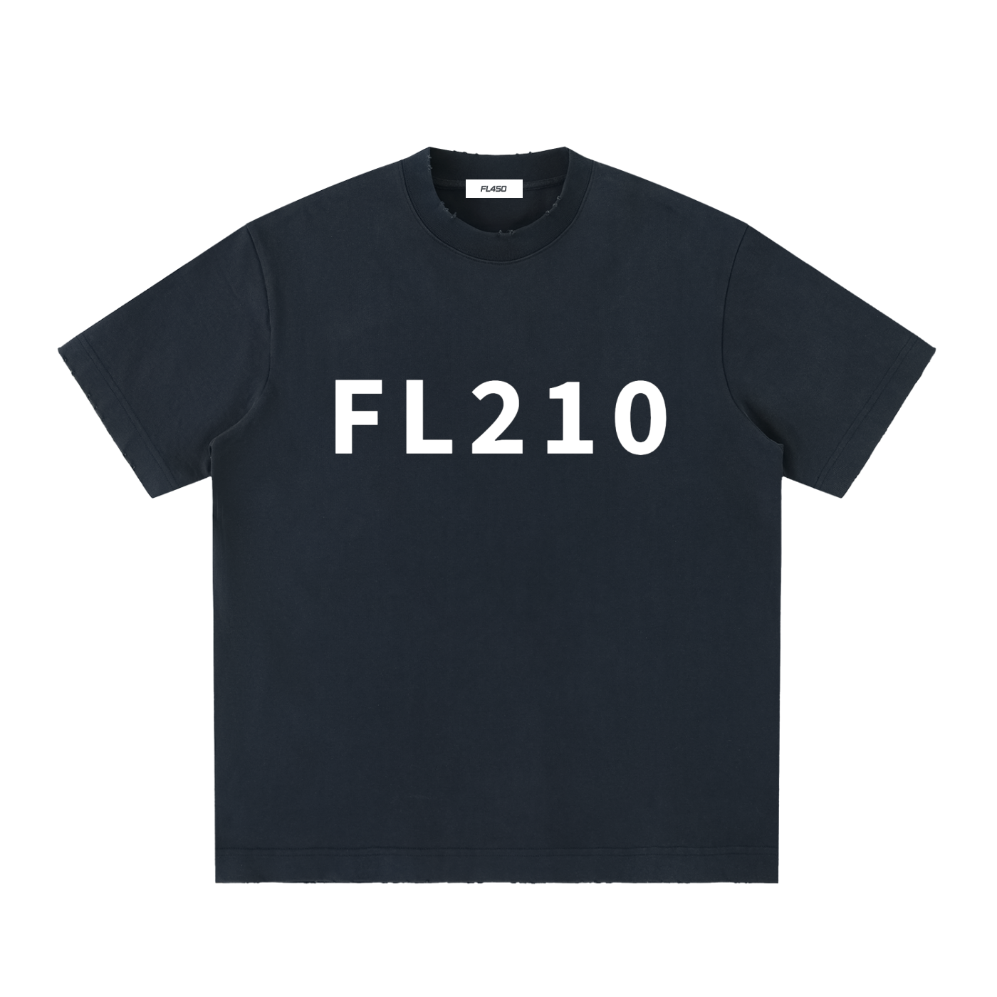 FL210 Heavyweight Vintage Washed Frayed T Shirt
