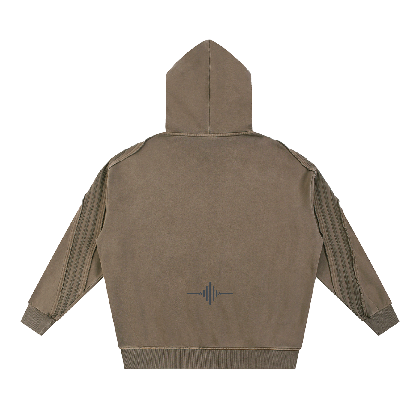 FL450 Snow Washed Tape Raw Edge Zip Hoodie
