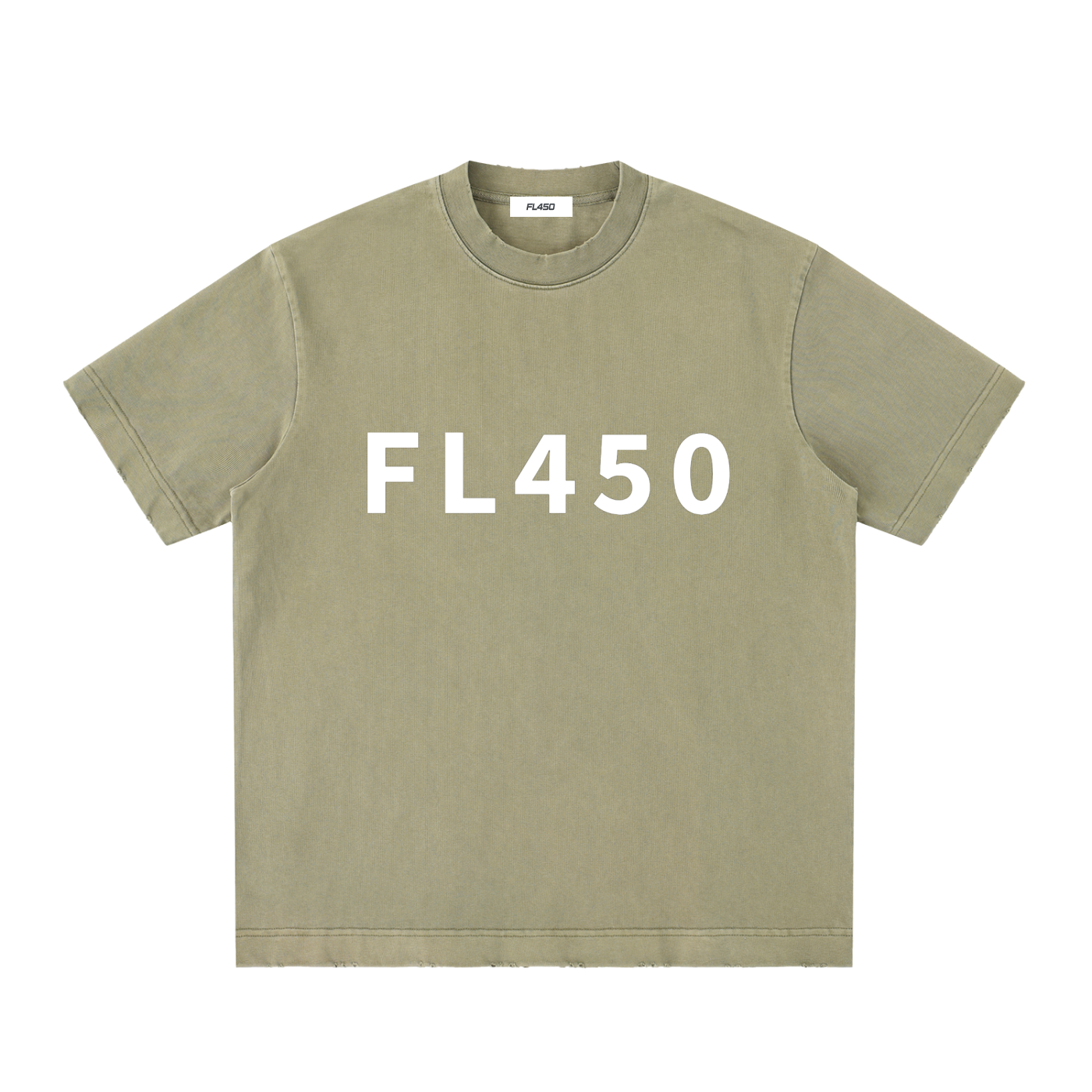 FL450 Heavyweight Vintage Washed Frayed T Shirt