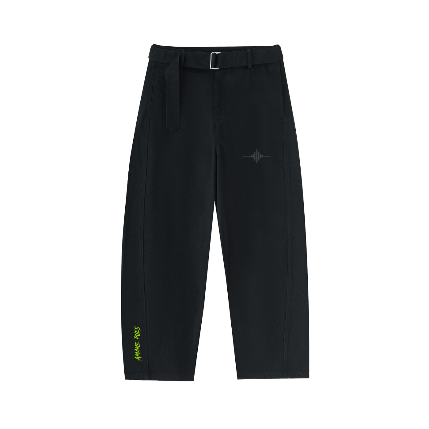 FL450 Belted Barrel-leg Chino Pants - Amame Pues