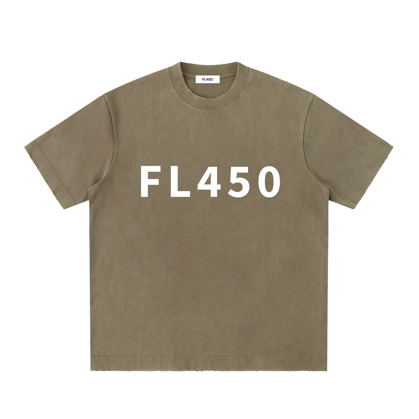 FL450 Heavyweight Vintage Washed Frayed T Shirt