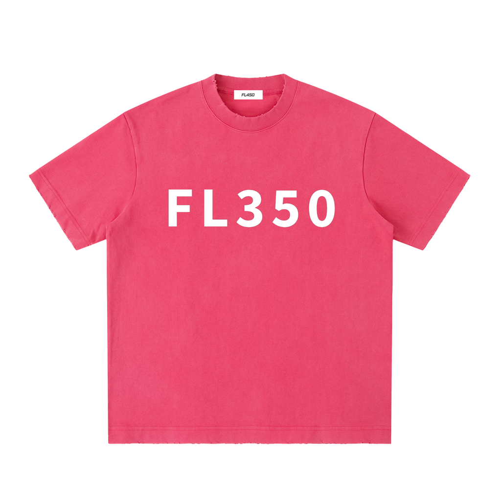 FL350 Heavyweight Vintage Washed Frayed T Shirt
