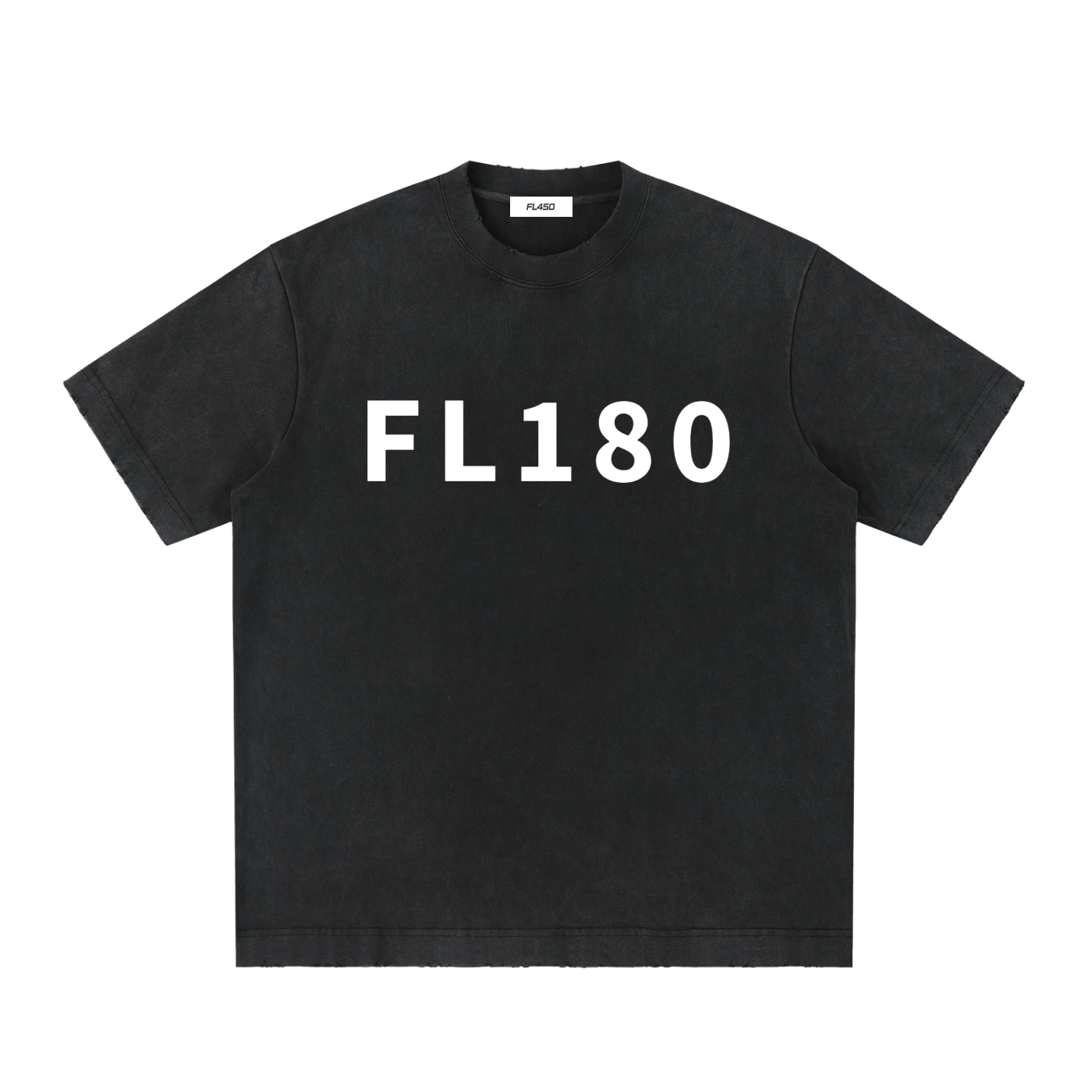 FL180 Heavyweight Vintage Washed Frayed T Shirt