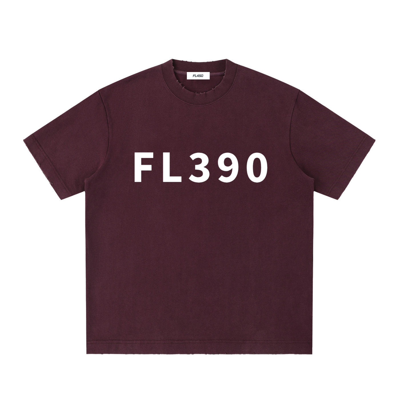 FL390 Heavyweight Vintage Washed Frayed T Shirt