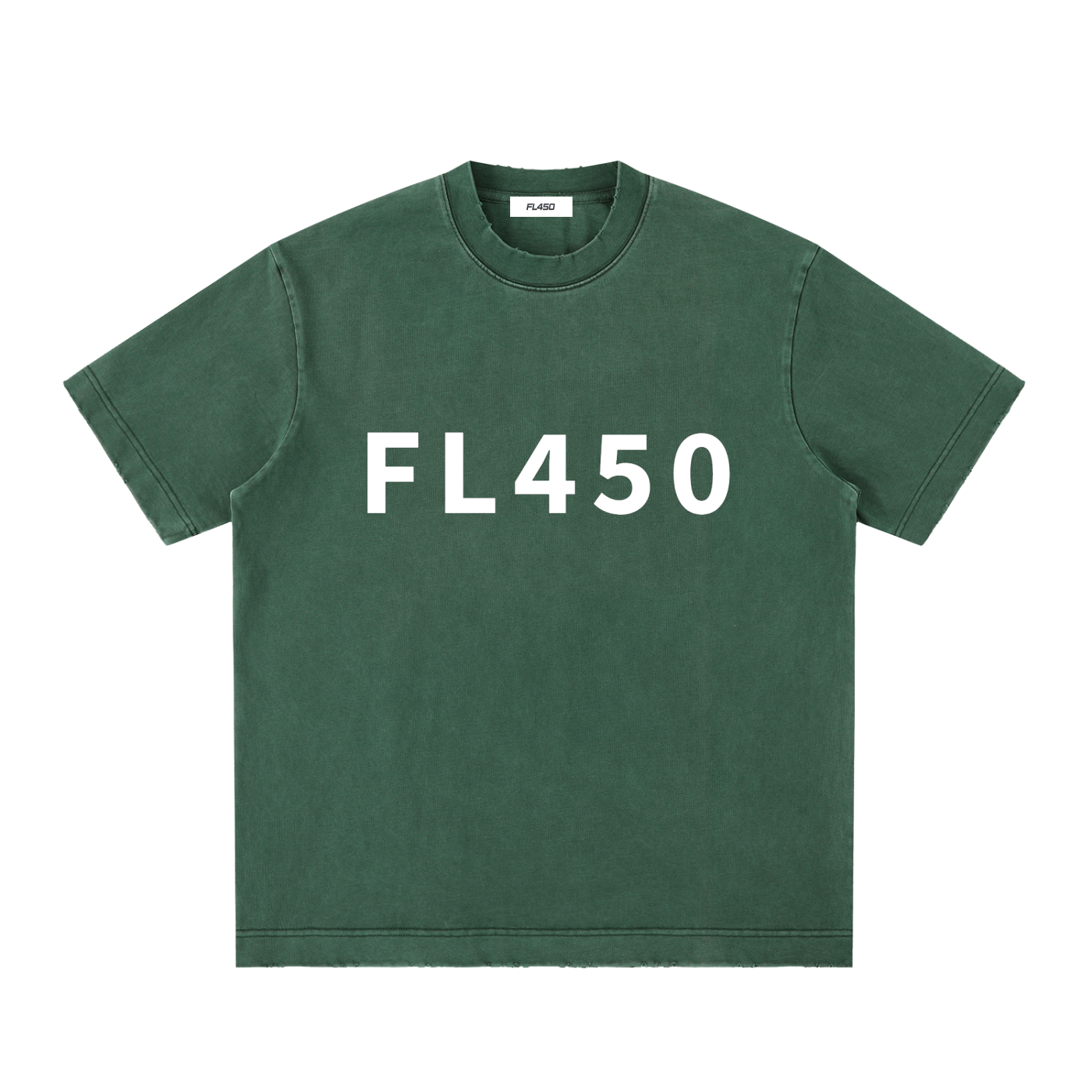 FL450 Heavyweight Vintage Washed Frayed T Shirt