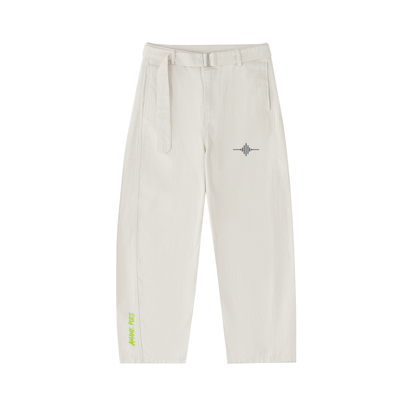 FL450 Belted Barrel-leg Chino Pants - Amame Pues