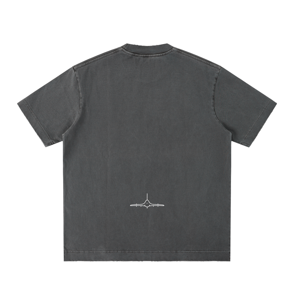 FL210 Heavyweight Vintage Washed Frayed T Shirt