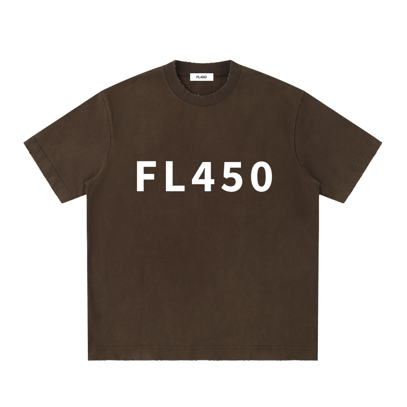 FL450 Heavyweight Vintage Washed Frayed T Shirt