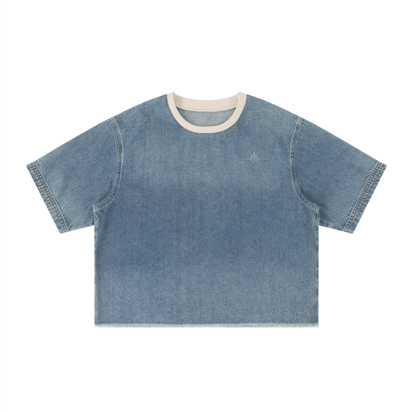 FL450,DJFL450,DenimTshirt,BoxyFit,RawHem,VintageWash,StreetWear,Unisex,Premium,Fashion,UrbanStyle,StatementPiece,FlightWear