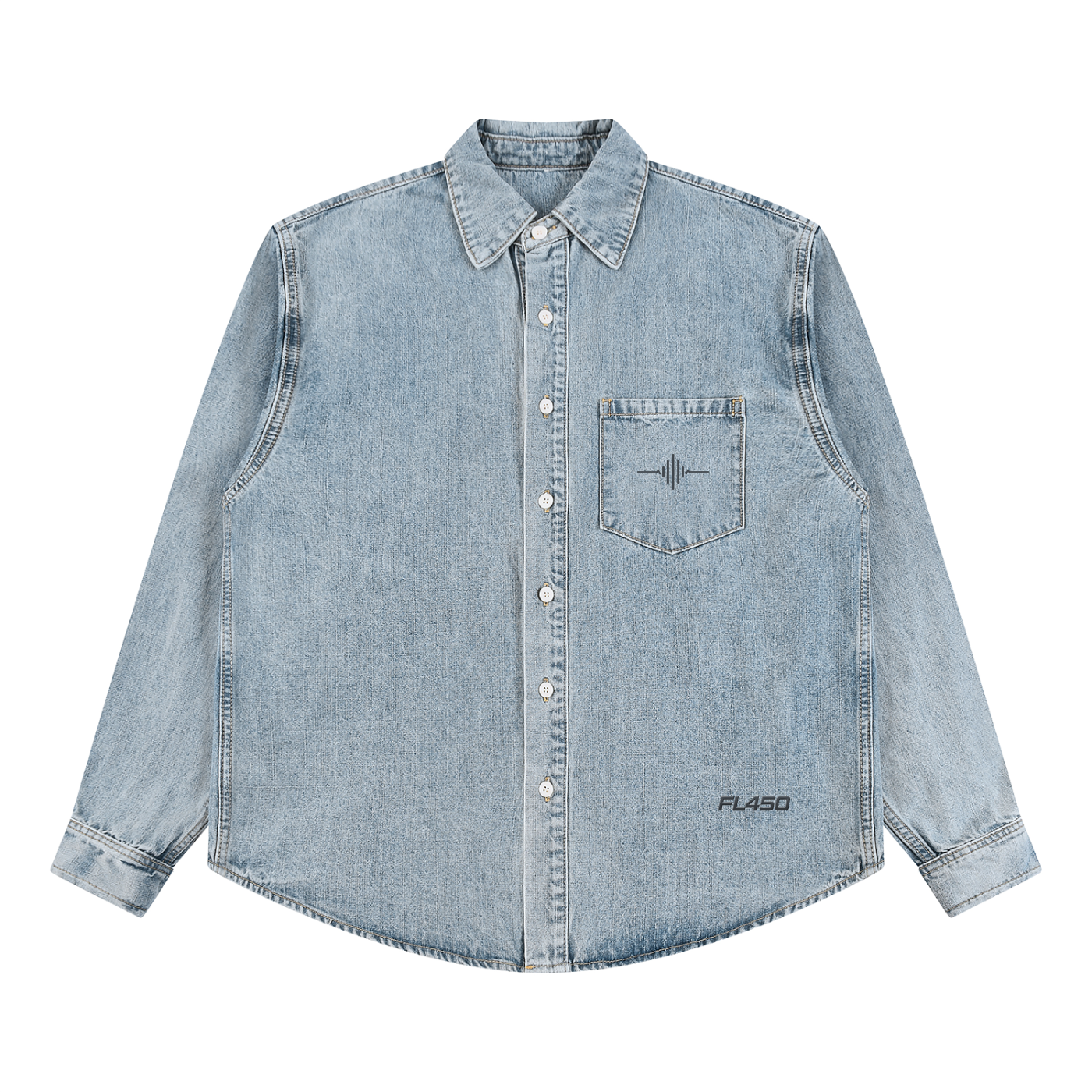 FL450 Unisex Vintage Wash Denim Shirt